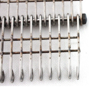 Flat Metal Stainless Steel Eye Link Conveyor Belt Wire Mesh Untuk Oven