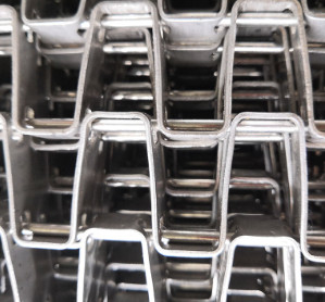 Sabuk Rantai Wire Mesh Datar 316SS yang Kuat Untuk Konveyor