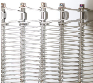 Stainless Steel Wire Link Herringbone Conveyor Belt Untuk Sushi