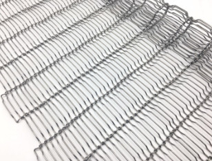 Stainless Steel Flat Flex Driven Oven Conveyor Belt Kawat Logam Untuk Kue Pendingin