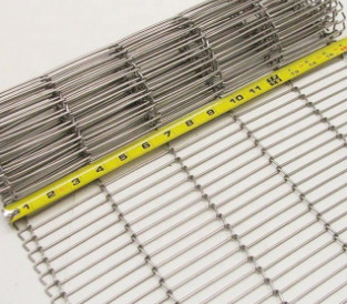 Sabuk Wire Mesh Flat Flex SS 304 Tahan Panas Untuk Konveyor Panggang