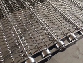 OEM Stainless Steel Modular Wire Chain Mesh Belt Untuk Konveyor