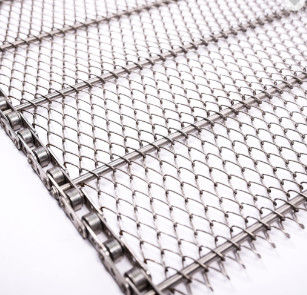 kualitas  High Temperature Resistance Chain Drive Flat Flex Belt Wire Mesh for Conveyor Pabrik