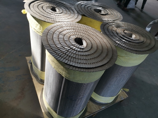OEM SS304 Herringbone Conveyor Belt Makanan Aman