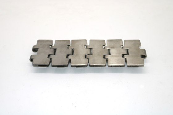 Driven Roller Wire Mesh Conveyor Belt SS Slat Chain Dengan Attachment