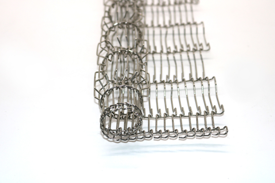 Konveyor Sabuk Engsel Stainless Steel Rantai Seimbang Ganda Untuk Mesh Pengering
