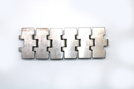 302 Stainless Steel Driven Roller Flat Top Chain Slat Untuk Pengolahan Makanan