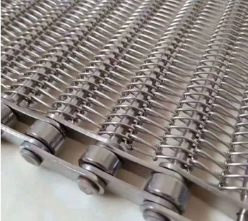 Heavy Gauge Chain Link Wire Mesh Belt Untuk Peralatan Konveyor