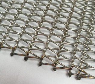 0.5mm-4mm Seimbang Spiral SS Wire Mesh Belt Conveyor Untuk Bakery Tunnel Oven