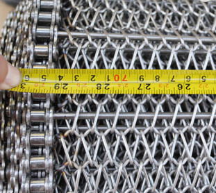 0.5mm-4mm Seimbang Spiral SS Wire Mesh Belt Conveyor Untuk Bakery Tunnel Oven