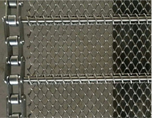 Kustom Konvensional Tenun Stainless Steel Mesh Belt Wire Chain Conveyor