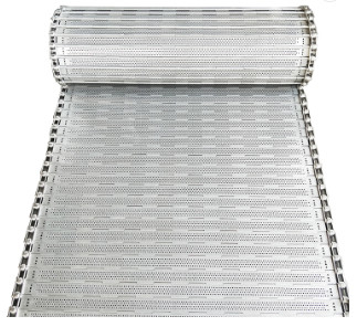 Scrap Slat Top Chain Mesh Conveyor Belt System untuk Pabrik Manufaktur