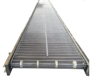 Scrap Slat Top Chain Mesh Conveyor Belt System untuk Pabrik Manufaktur