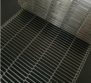 Food Grade Flat 304 Stainless Steel Woven Wire Mesh Conveyor Belt Untuk Memanggang Roti
