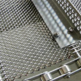 Galvanis Stainless Steel Chain Link Diamond Mesh Steel Plate untuk Conveyor Belts