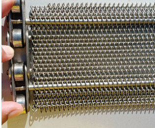 Suhu Tinggi 314 310s Stainless Steel Spiral Mesh Conveyor Chain Belt Metal