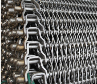 Suhu Tinggi 314 310s Stainless Steel Spiral Mesh Conveyor Chain Belt Metal