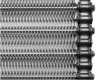 Rantai interlock Stainless Steel Mesh Belt Wire Cookies Conveyor