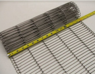Rantai interlock Stainless Steel Mesh Belt Wire Cookies Conveyor