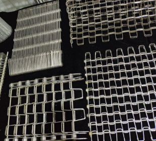 Rantai interlock Stainless Steel Mesh Belt Wire Cookies Conveyor