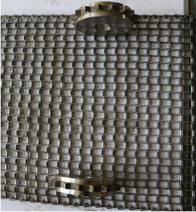 Sabuk Rantai Wire Mesh Datar 316SS yang Kuat Untuk Konveyor
