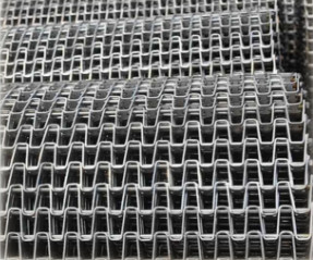 Sabuk Rantai Wire Mesh Datar 316SS yang Kuat Untuk Konveyor