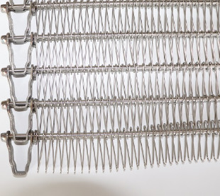Stainless Steel Wire Link Herringbone Conveyor Belt Untuk Sushi