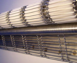 Flat Flex SS Wire Mesh Belt metal Untuk Cooling Cake Conveyor