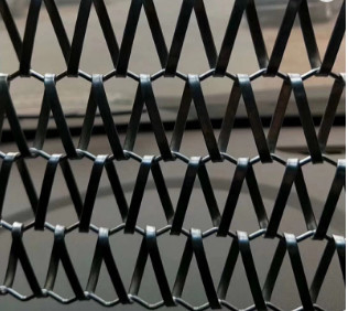 V Bentuk Sistem Konveyor Industri Makanan Stainless Steel Belt Mesh Wire