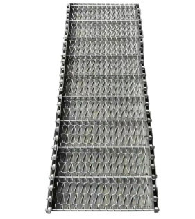 1mx0.6m Sabuk Konveyor Kawat Baja Berlian Mesh Logam