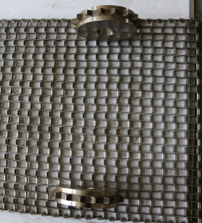 Kustom 20cm-200cm Flat Wire Stainless Steel Mesh Belt Untuk Pabrik Manufaktur