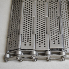 Rantai Pelat Sabuk Konveyor Berlubang Stainless Steel Beban Tinggi
