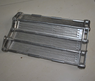 Pelat Rantai Logam Stainless Steel Wire Mesh Conveyor Belt Untuk Industri Chip