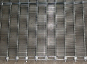 Tahan Panas 304 316 Stainless Steel Wire Mesh Belt Eye Link Untuk Pizza Oven