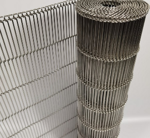 Chain Food Mesh Belt 304 Steel Cord Conveyor Belt Mesh Untuk Tungku