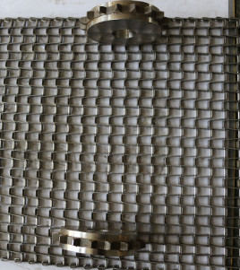 Industri Flat Wire Stainless Steel Conveyor Belt Chain Mesh Untuk Jalur Perakitan