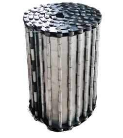 Sabuk Konveyor Rantai Pelat Stainless Steel Berengsel untuk Chip