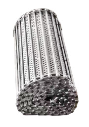 Sabuk Konveyor Rantai Pelat Stainless Steel Berengsel untuk Chip
