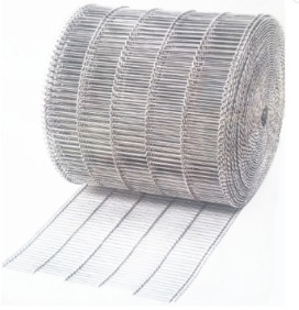 Industri makanan Flat Flex Wire Extruded Steel Mesh Conveyor Belt Untuk Memanggang Roti