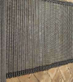 Industri makanan Flat Flex Wire Extruded Steel Mesh Conveyor Belt Untuk Memanggang Roti