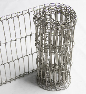 Sabuk Wire Mesh Flat Flex SS 304 Tahan Panas Untuk Konveyor Panggang