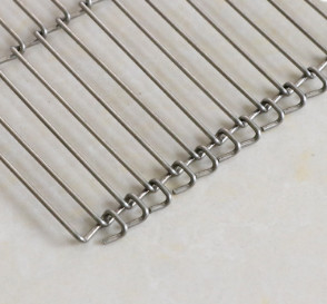 Sabuk Wire Mesh Flat Flex SS 304 Tahan Panas Untuk Konveyor Panggang