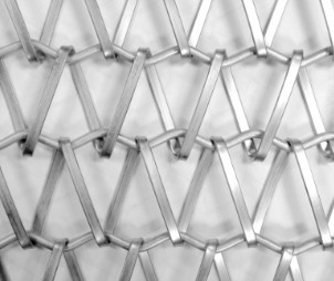 316L Stainless Steel Conveyor Flat Flex Belt Chain Link Mesh