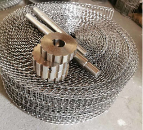 Food Grade SUS304 Pizza Conveyor Belt Flat Flex Metal Wire Mesh