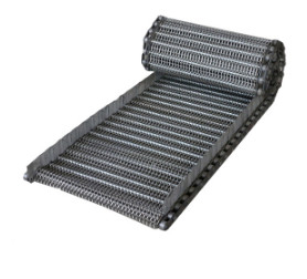 Tarik Tinggi 304 Chain Link Galvanis Woven Wire Mesh Conveyor Belt Untuk Freezer