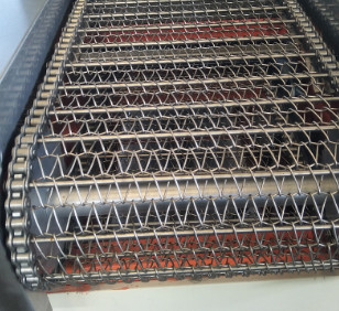 316 Stainless Steel Expanded Metal Diamond Mesh Wire Conveyor Belt Untuk Pengering Baki Telur