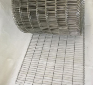 SS304 SS316 Flat Mesh Type Conveyor Belt Wire Untuk Menyampaikan Biskuit Cokelat
