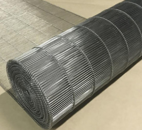 SS304 SS316 Flat Mesh Type Conveyor Belt Wire Untuk Menyampaikan Biskuit Cokelat