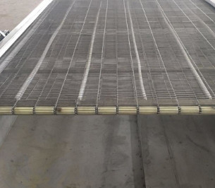 Flat Flex Metal Processing Mesh Belt Wire Untuk Konveyor