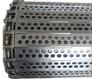 SUS304 Plate Link Wire Mesh Conveyor Belt Untuk Transportasi Butir Makanan